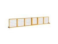 PawHut Barrière de sécurité pour chiens, 6 panneaux, 432 x 36 x 70 cm, pin, jaune
