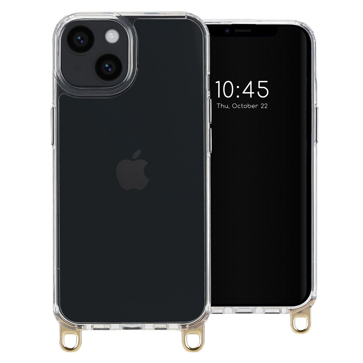 Selencia Backcover met afneembare haakjes voor de iPhone 13 - Transparant