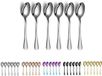 Ibenzoa® Set de 6 cuillères à café, 12,5 cm – Acier inoxydable, bords polis, couverts élégants, sans BPA et sans plomb, idéal pour le café et le thé