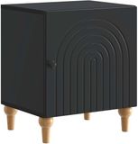 vidaXL Nachtkastje Zwart 43 x 34,5 x 50 cm Bewerkt hout