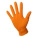Tornillo Cofan Doos van 100 diamantgestructureerde nitril handschoenen | Maat: S, M, L en XL | Kleur: oranje | Gebruik: fabrieken, industrie, landbouw enz. (oranje, L)