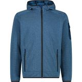 CMP - Knit-Tech herenjack met vaste capuchon, petrol-antraciet, 56