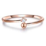 Glanzstücke München Ring 999 zilver Topaas wit rosegoud maat 60
