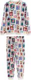 Next - Heren - Behaaglijke Matching Family kerstpyjama met lange mouwen - Crème