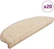 vidaXL - Trapmatten - 20 st - 65x21x4 cm - Crème - Halfrond - Groot