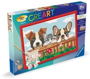 Ravensburger CreArt Kids 31x21cm Honden en Katten Schilderen op nummer