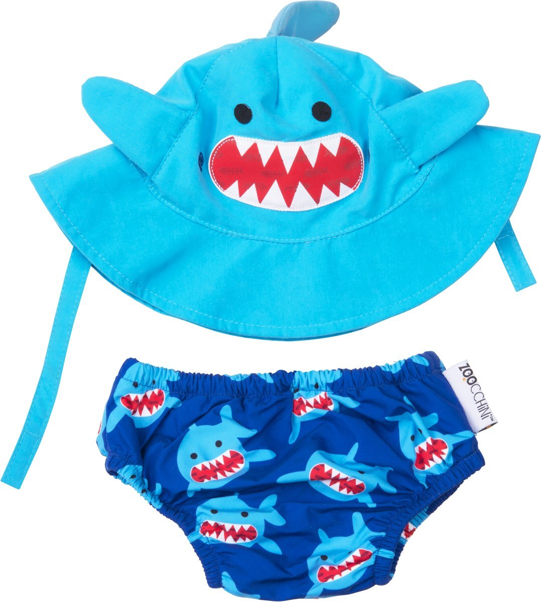 Zoocchini zwemsetje Sherman the Shark - maat S blauw