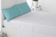 Miracle Home. Kussensloop, 100% geborstelde microvezel, met hotelsluiting, anti-pilling, 70 x 50 cm, 2 stuks, bed 135 cm, aqua Clara