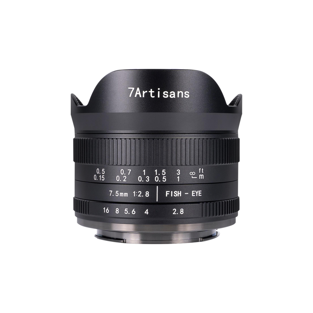 7artisans 7.5mm F2.8 Mark II - Micro Four Thirds (MFT) - Zwart
