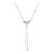 Swarovski x Ariana Grande y-ketting, Verschillende slijpvormen, Libelle, Meerkleurig, Rodium toplaag