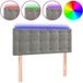 Tête de lit LED gris clair 100x5x78/88 cm velours