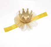 Go Go Gadget Haarband Glitter Kroontje Baby Peuter Kleuter Prins/Prinses Goud