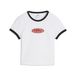 PUMA FUTURE.PUMA.ARCHIVE slim-fit Ringer T-shirt met print voor Dames, Wit, Maat XL