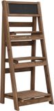 vidaXL Plantenstandaard 3-laags met bord 40x30x90 cm massief vurenhout