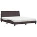 vidaXL Bed met matras "Hanko" stof donkerbruin 180x200 cm