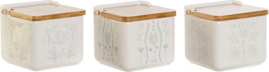 Zoutvaatje met deksel DKD Home Decor Blauw 750 ml