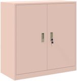 vidaXL Opbergkast Roze Staal 90 x 40 x 90 cm