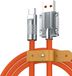 DrPhone LSC – USB Naar USB-C – 120W 6A - Liquid Vloeibare Siliconen Ultrazacht Power kabel - Snel opladen + Data - Oranje – 2M