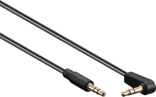 Goobay 3.5mm Jack Stereo Audio Slim Kabel - Haaks / Zwart - 5 Meter - 10 stuks