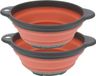 Excellent Houseware Opvouwbaar Vergiet - 2 Stuks - Oranje/Grijs - TPE - 23 cm