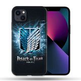 Beschermhoes Apple iPhone 13 (6,1) Beschermhoes compatibel met Magsafe Manga Attack Titan Black