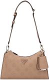 GUESS Cresidia Top Zip Shoulder Bag Beige Lichtbruin