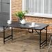 WINS [Brand] Table De Jardin Pliante Rectangulaire 4 Personnes Hauteur Ajustable 118x60x74 Cm Camping Extérieur