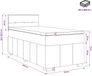 vidaXL Boxspringbed met matras, donkergrijs, 80 x 200 cm, stof