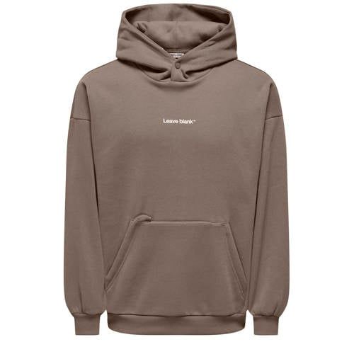 ONLY & SONS oversized hoodie - lichtbruin