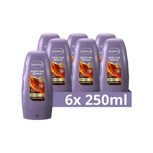 Andrélon Andrélon Keratine Repair conditioner - 6 x 250 ml - voordeelverpakking