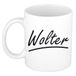 Bellatio Decorations Wolter Naam koffiemok - beker - met sierlijke letters - wit