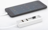 Digitus DA-70243 USB 2.0 Hub met Kaartlezer - Wit