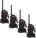 Retevis RT24 Plus Talkie-walkie set van 4 met headset, PMR446, 16 kanalen, VOX, zwart