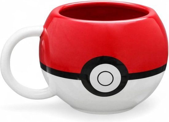 4KidsOnly Pokémon Kopje met doos Pokeball Keramisch 290 ml Zwart