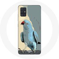 Maniacase Etui voor Samsung Galaxy A71 parkieten blauw