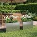 Maison Exclusive - Deux pots de jardin argentés, dimensions : 80 x 30 x 40 cm