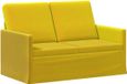 vidaXL Canapé 2 places Jaune Velours 130 x 81 x 82 cm