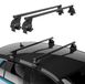 Menabo Jeu de barres de toit en acier pour Lexus CT, années modèles 2010-2015, noir, 2 pièces