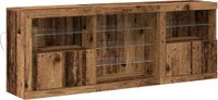 vidaXL LED Dressoir Oudhout 181,5 x 37 x 67 cm Bewerkt hout