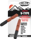 Kool-stop Remblokrubbers V Type V-brake 72 X 11 Mm Zw/br 2 Stuks