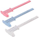 Merkloos / Sans marque HORCONDORM S.R.L. 3 stuks plastic schuifmaat, inch/metrisch 6 inch 150 mm mini-schuifmaat draagbare schuifmaat met dubbele schaalverdeling, meetinstrument voor het meten van afstanden, geschikt voor kantoor, thuis en werkplekken.