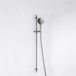 FortiFura Calvi glijstangset - met ronde handdouche - metalen doucheslang - PVD - geborsteld gunmetal (antraciet)