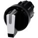 Siemens 3SU10022BN600AA0 3SU1002-2BN60-0AA0 Knevelschakelaar Kunststof frontring, Verlicht Knevel Zwart, Wit 2 x 45 ° 1 stuk(s)