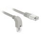 Delock S/FTP CAT6a 10 Gigabit netwerkkabel haaks naar boven / recht / grijs - LSZH - 0,50 meter
