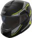 Nolan N90-3 Sincrono 356, casque à visière relevable, couleur: Noir Mat/Gris/Jaune Néon, taille: L