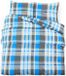 vidaXL Dekbedovertrekset 200x200 cm Katoen Blauw en Grijs