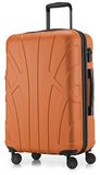 Suitline Middelgrote koffer 66 x 44 x 27 cm ABS harde schaal uitbreidbaar (58-68 L) met TSA slot 4 dubbele wielen telescopische handgreep reiskoffer, Oranje