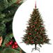 vidaXL Sapin de Noël artificiel avec boule 150 cm 150 LED Blanc chaud