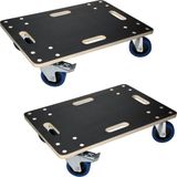 ECD Germany Set van 2 meubelwielen 40 x 60 cm met parkeerrem