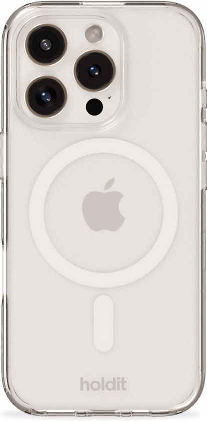 Holdit MagSafe Case geschikt voor iPhone 16 Pro Max - Transparant / Wit